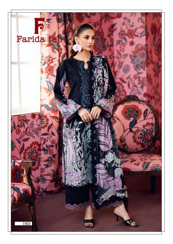 Farida fab chevron vol 19 pakistani salwar suits wholesale